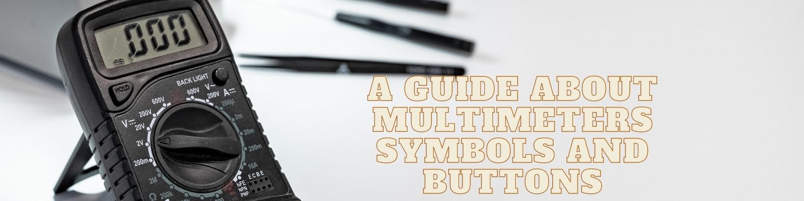 Multimeter symbols and buttons